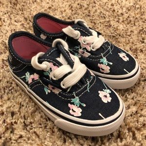 Denim Floral Levi Toddler Sneakers